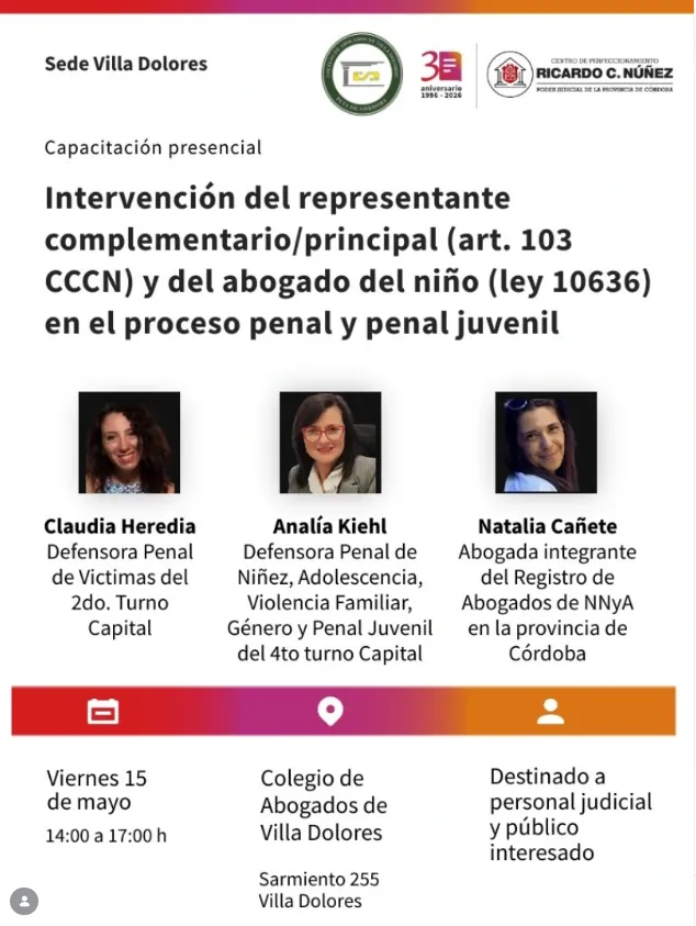 Flyer capacitación Villa Dolores